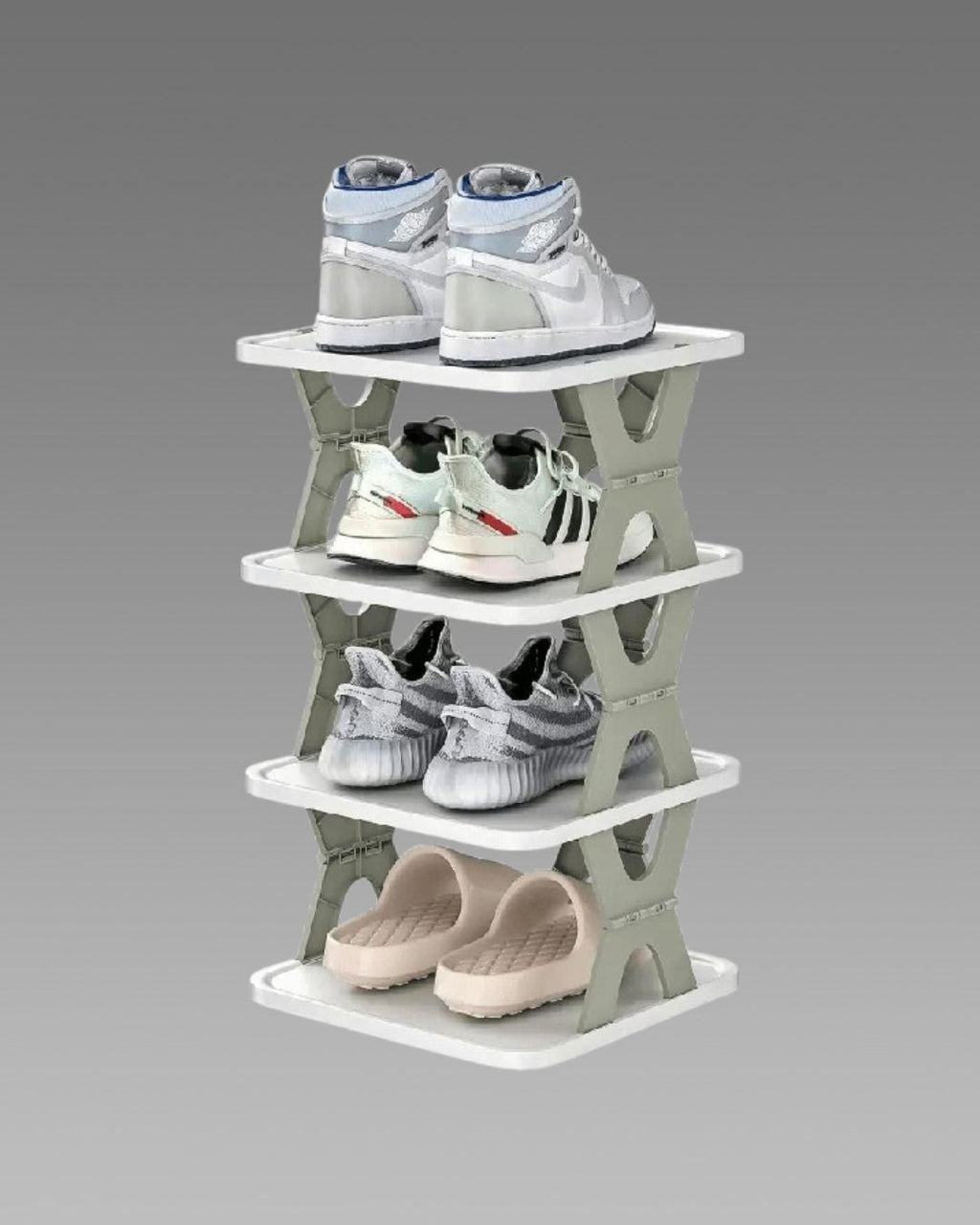 4 Layer Foldable Shoe Rack Organizer – Space Saving Storage Stand