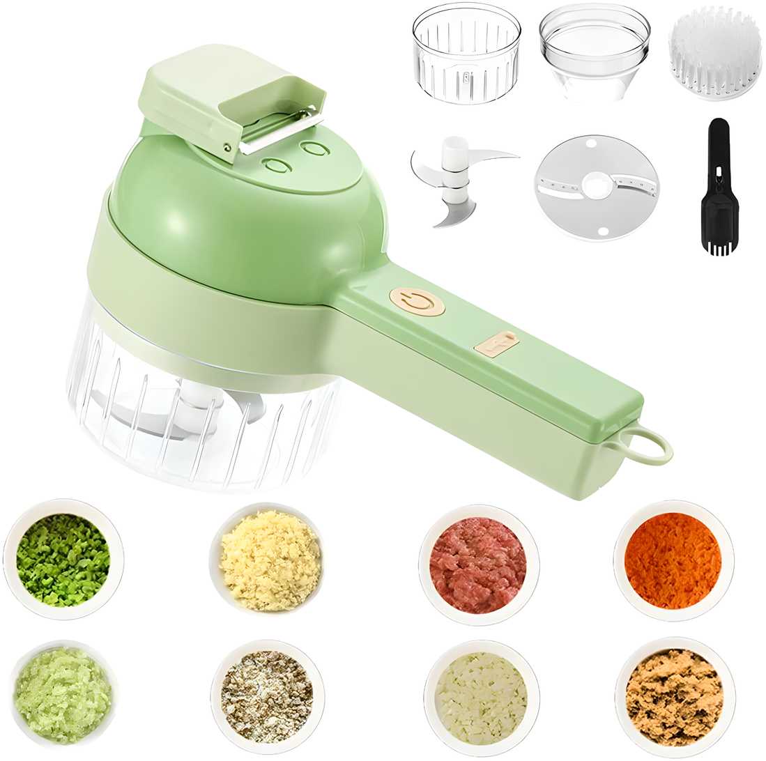 4 in 1 Electric Vegetable Cutter – Fast Kitchen Chopper (Wireless & Portable)