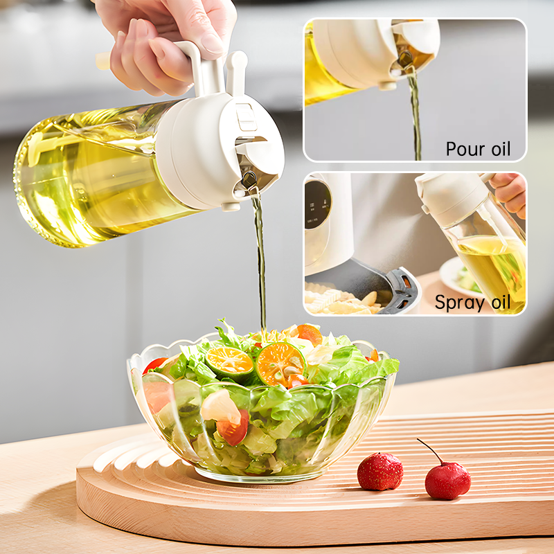 2 IN 1 Oil Dispenser & Sprayer Bottle (500ml)
