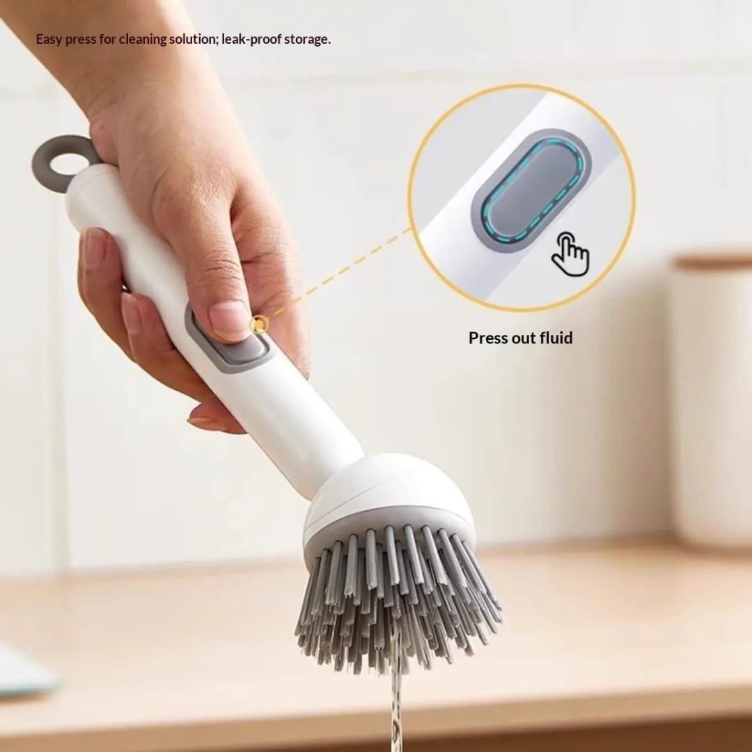 360° Scrubber Wand with Liquid Dispenser – Powerful Kitchen Cleaning Brush