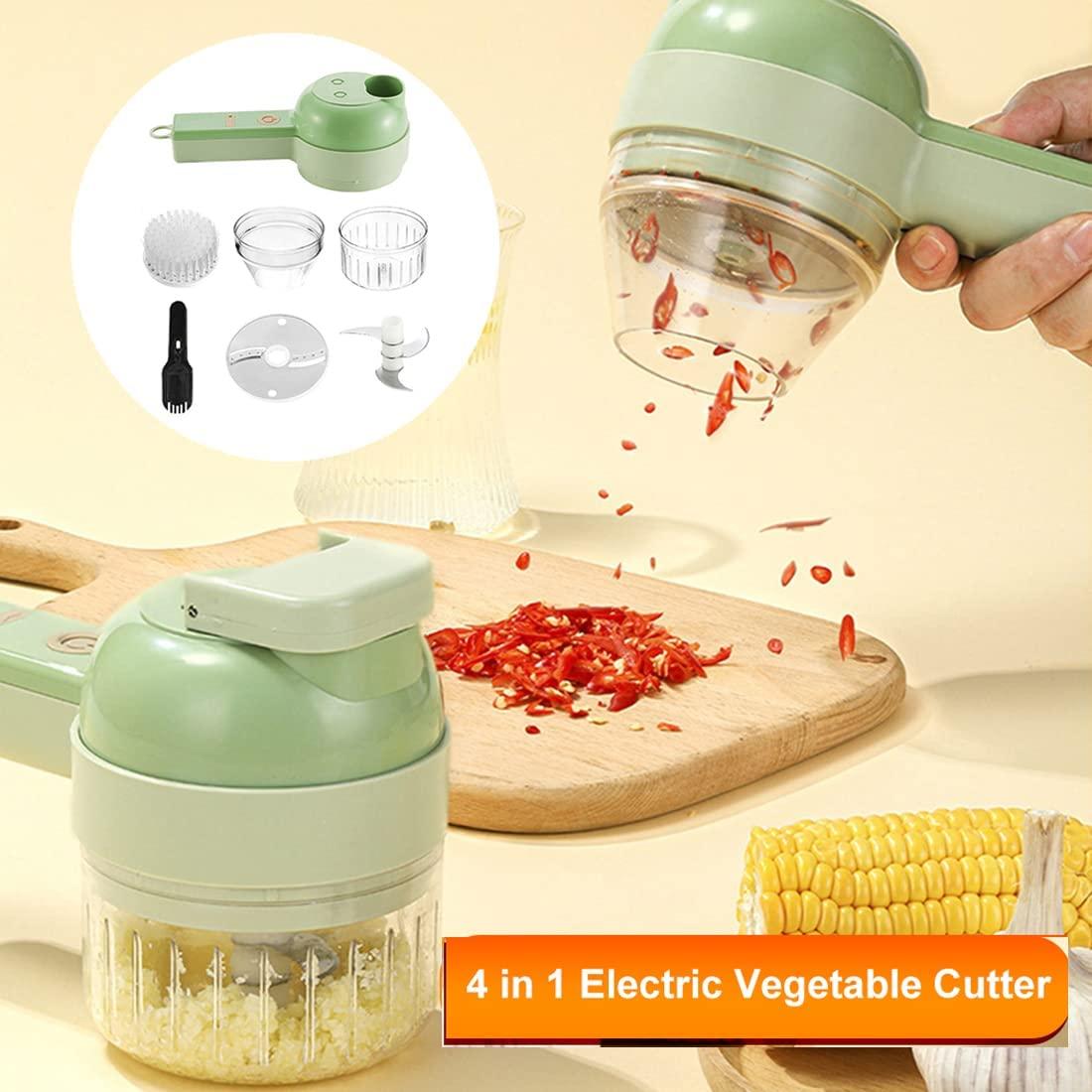 4 in 1 Electric Vegetable Cutter – Fast Kitchen Chopper (Wireless & Portable)