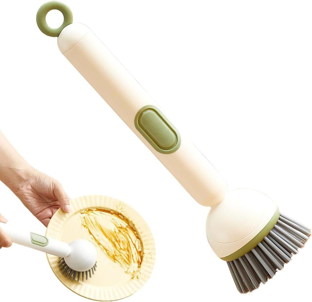 360° Scrubber Wand with Liquid Dispenser – Powerful Kitchen Cleaning Brush